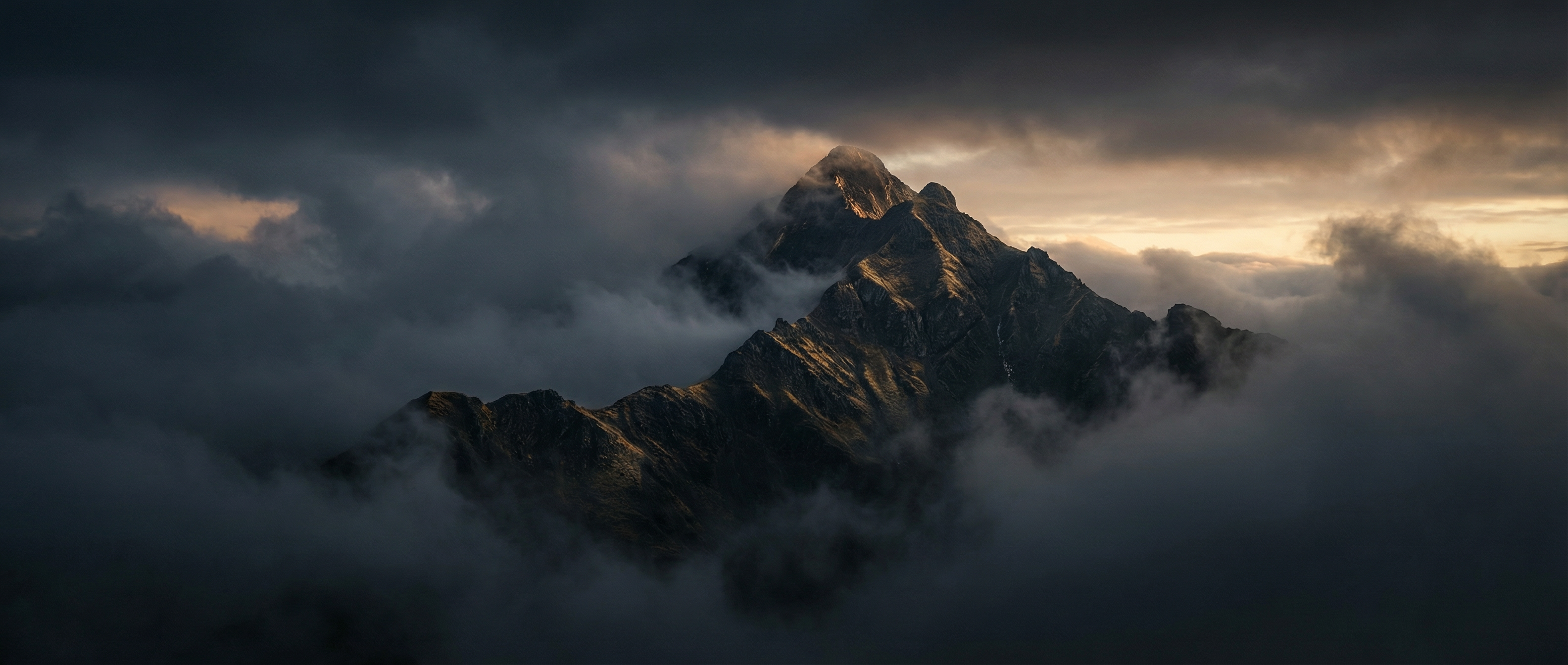 Mountain landscape at dawn